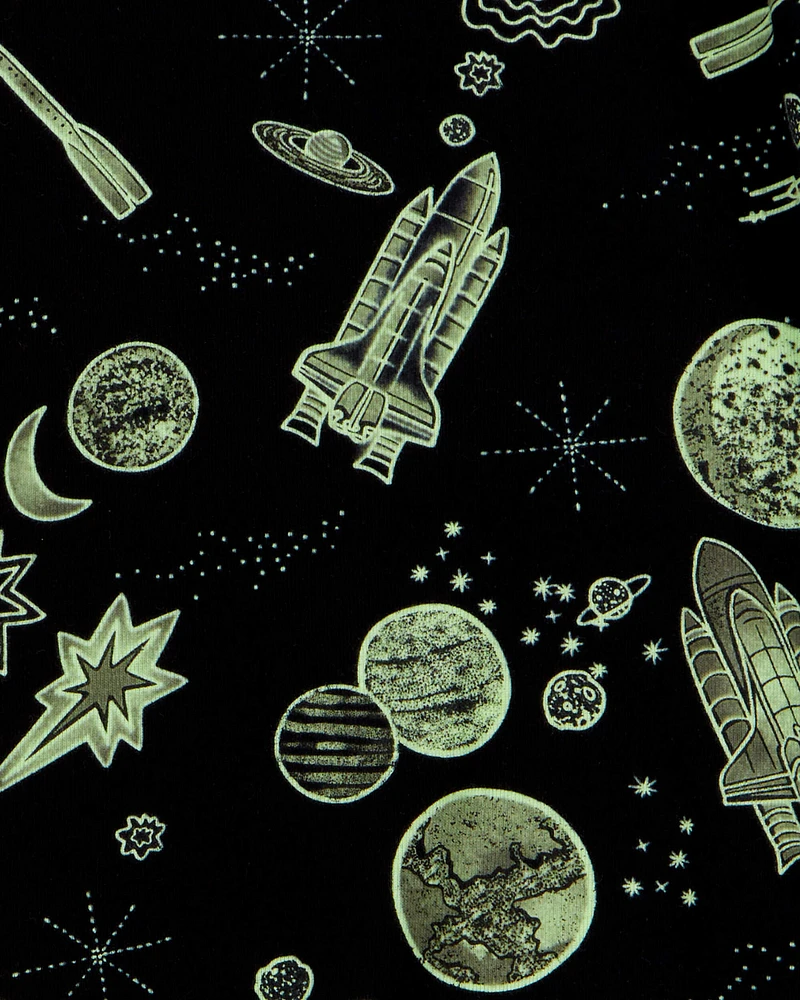 Kid Space Print Snug Fit 4-Piece Pyjamas