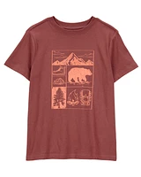 Kid Scenic Mountain Short-Sleeve Graphic Tee - Brown
