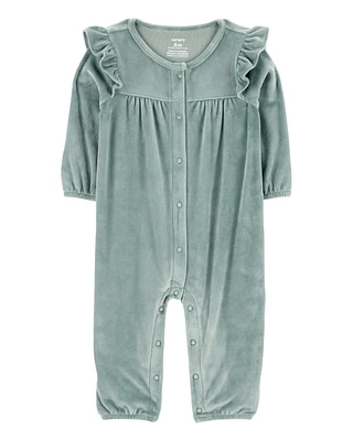 Baby Flutter Snap-Up Fuzzy Jumpsuit