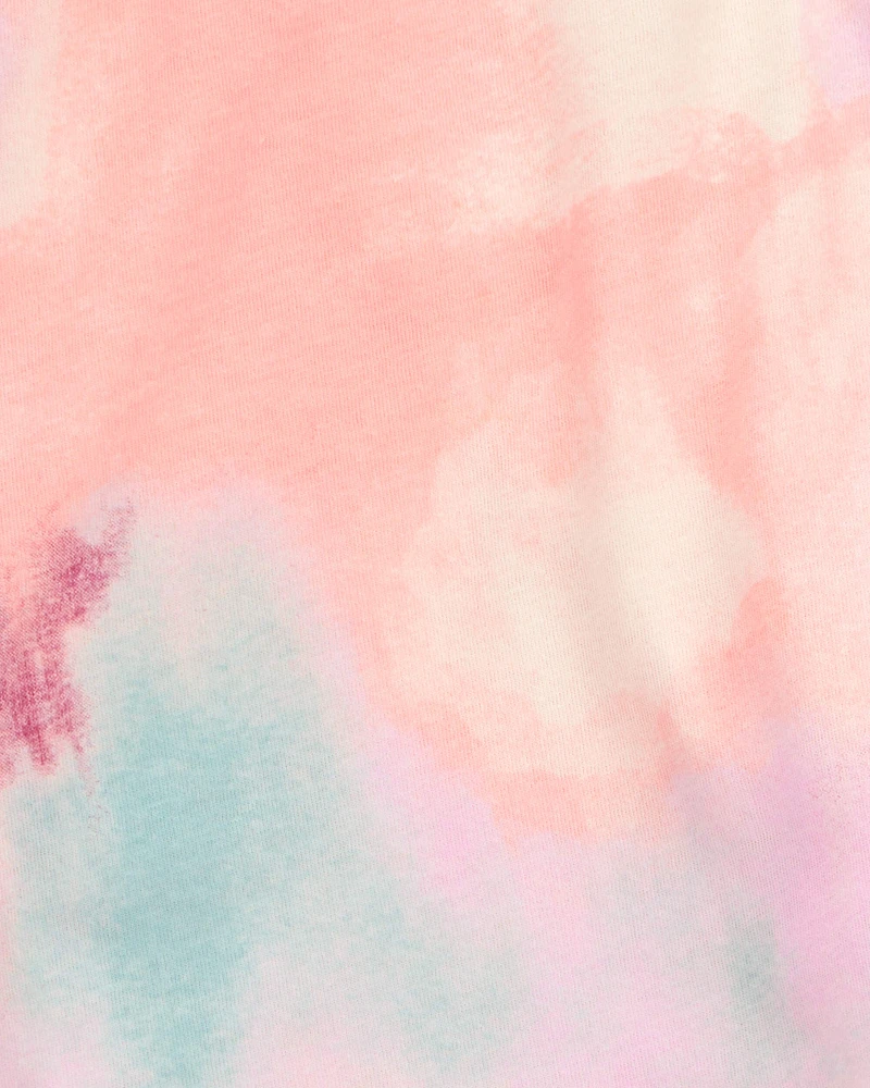 Girls Tie-Dye Pull-On Golf Skort - Pink/Blue