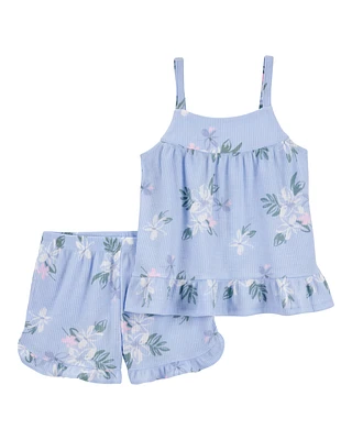 Kid 2-Piece Floral Loose Fit Pyjamas