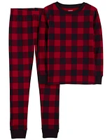 Kid 2-Piece Buffalo Check 100% Snug Fit Cotton Pyjamas