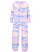 Kid 1-Piece Tie-Dye Fleece Footless Pyjamas