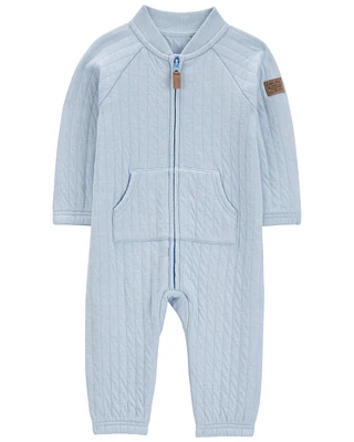 Baby Zip-Up Doubleknit Jumpsuit