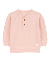 Baby Ribbed Velour Pullover