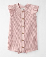 Baby Organic Cotton Crotchet Knit Romper