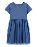 Kid Solid Short-Sleeve Dress