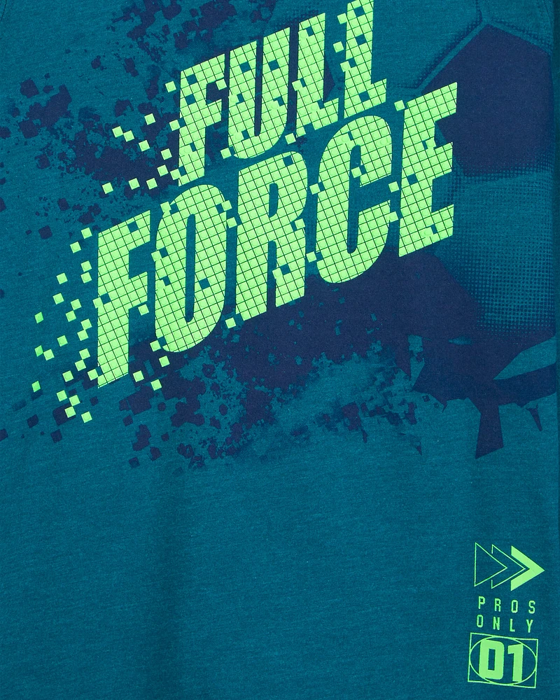 Kid Soccer Long-Sleeve Tee - Green