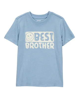 Toddler Best Brother Short-Sleeve Graphic Tee - Blue