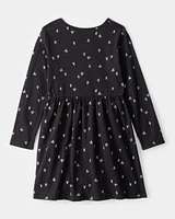 Kid Halloween Ghost Long-Sleeve Dress