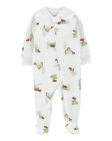 Baby Fleece Zip-Up Footie Sleeper Pyjamas