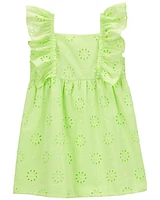 Toddler Eyelet Flutter Top