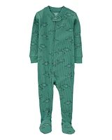 Toddler Boy 1-Piece Dinosaur Thermal Footie Pyjamas