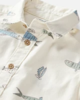 Baby 2-Piece Organic Cotton Fish-Print Set