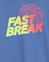 Kid Fast Break Short-Sleeve Graphic Tee - Blue