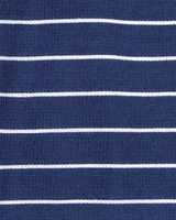 Kid Striped Loose Fit Waffle Knit 2-Piece Pyjamas - Navy