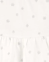 Baby 2-Piece Snowflake Peplum Bodysuit Pant Set