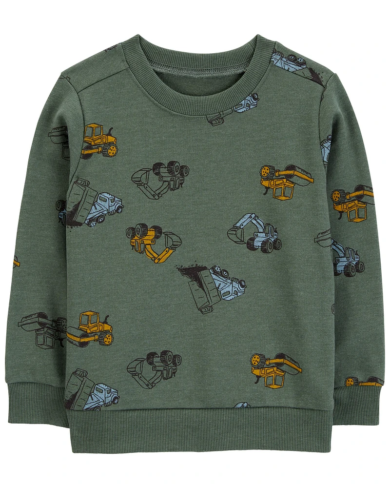 Toddler Construction French Terry Pullover