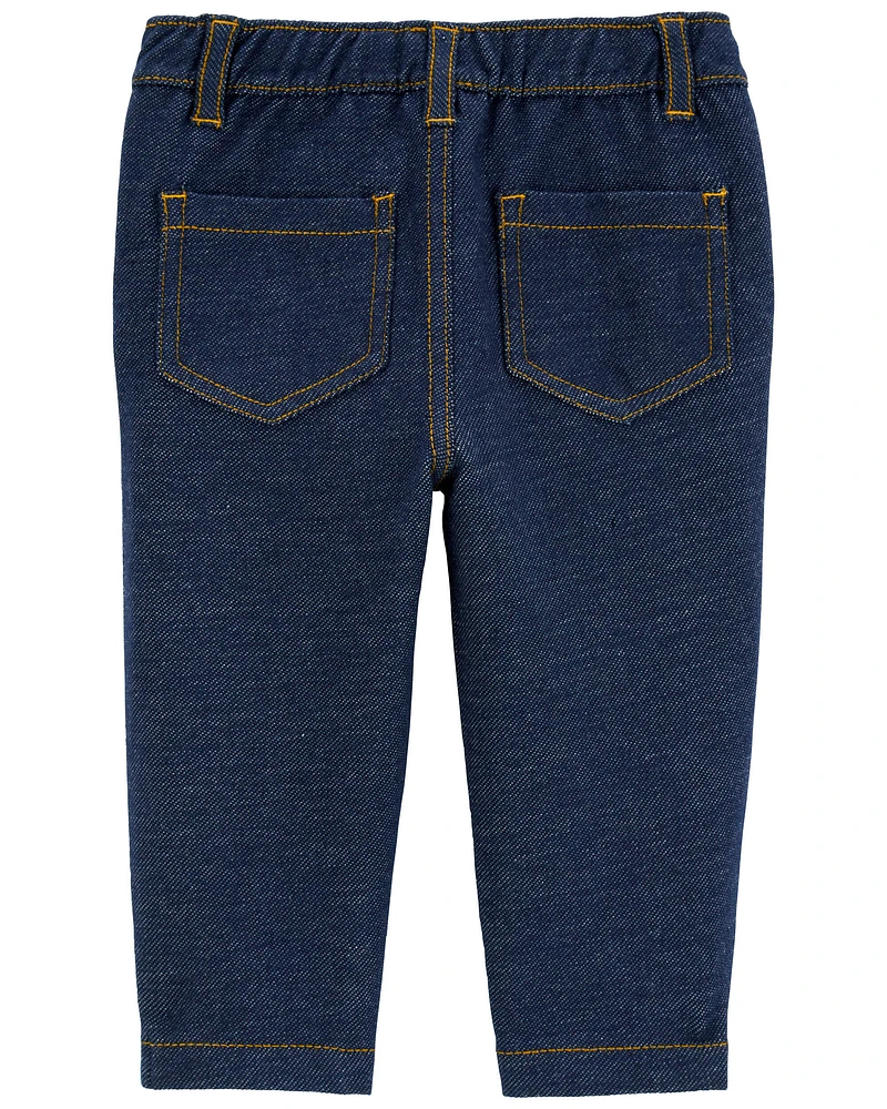 Baby Pull-On Faux Denim Pants