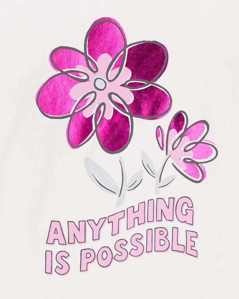 Kid Anything Is Possible Floral Long-Sleeve Tee