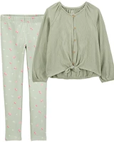 Kid 2-Piece Gauze Top & Leggings Set