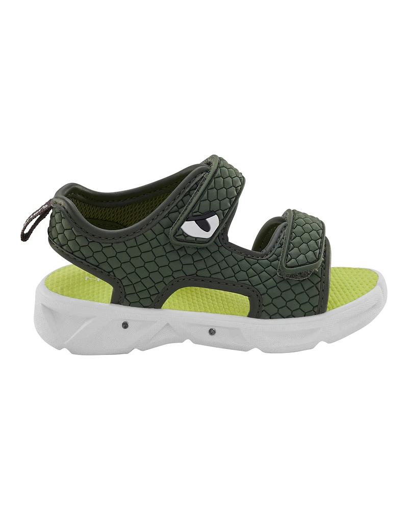 Toddler Rugged Light Up Sandals - Green
