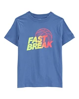 Kid Fast Break Short-Sleeve Graphic Tee - Blue