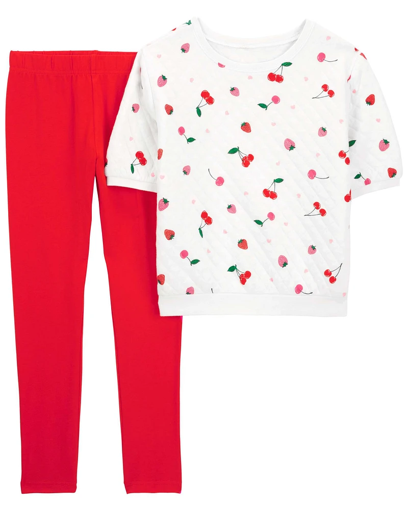 Kid 2-Piece Cherry Top & Legging Set