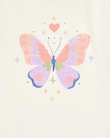 Kid Butterfly Short-Sleeve Graphic Tee - White