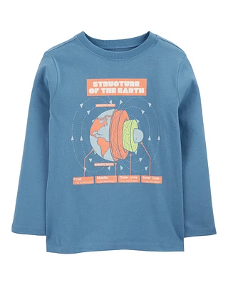 Kid Earth Diagram Blend Long-Sleeve Tee - Blue