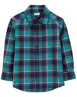 Baby Plaid Button-Front Shirt