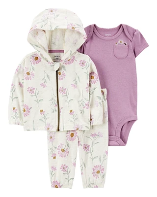 Baby 3-Piece Floral Little Jacket Set