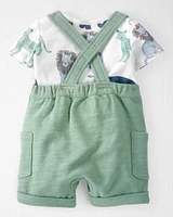 Baby 2-Piece Organic Cotton Shortall Set