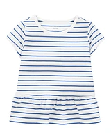 Toddler Striped Short-Sleeve Fashion Top - Navy