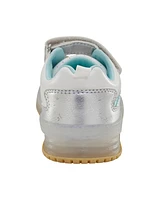 Toddler Light Up Metallic Sneakers - Silver/Aqua