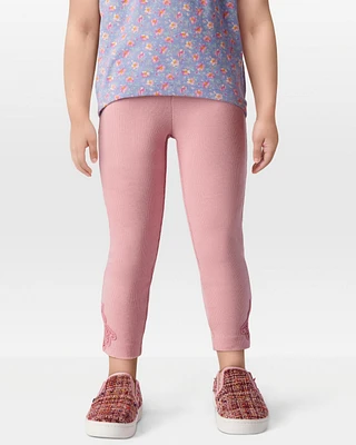 Toddler Lace Detail Ribbed Leggings