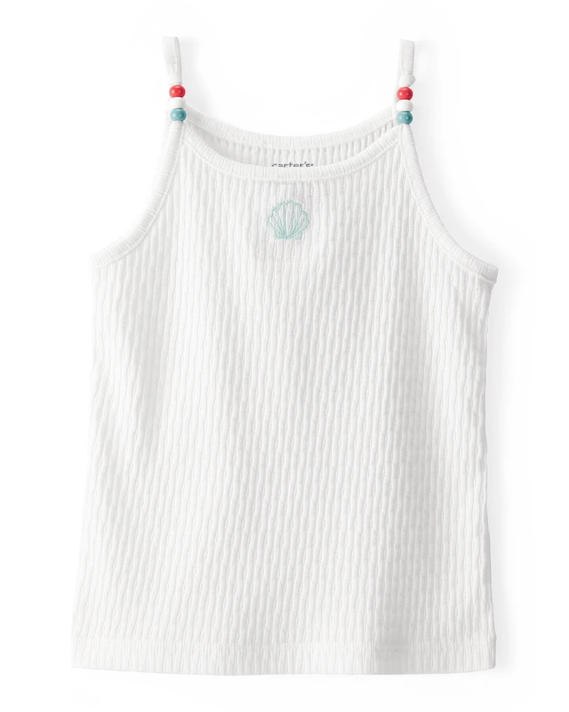 Toddler Seashell Ribbed Tank Top