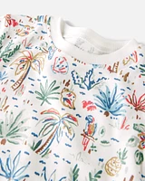 Toddler Organic Cotton Pyjamas Tropical Print