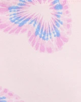 Baby Heart Print Bike Shorts - Pink