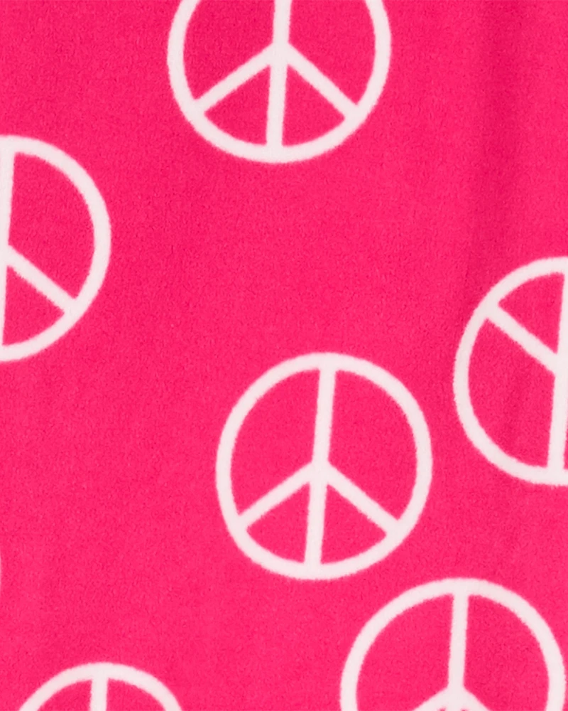 1-Piece Peace Fleece Footie Pyjamas