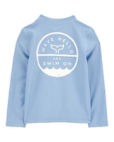 Toddler Whale Long Sleeve Rashguard - Blue