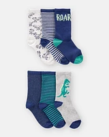 Kid 6-Pack Dinosaur Crew Socks