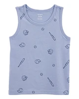 Baby Baseball Graphic Tank - Blue