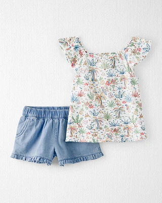 Toddler 2-Piece Organic Cotton Tropical Set