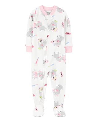 Baby 1-Piece Elephant 100% Snug Fit Cotton Footie Pyjamas