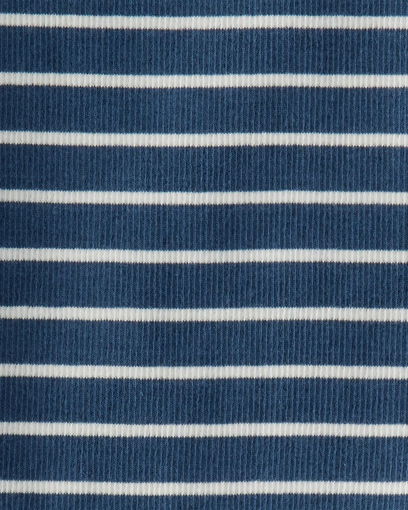 Kid Organic Cotton Pyjamas Set Stripes-Blue