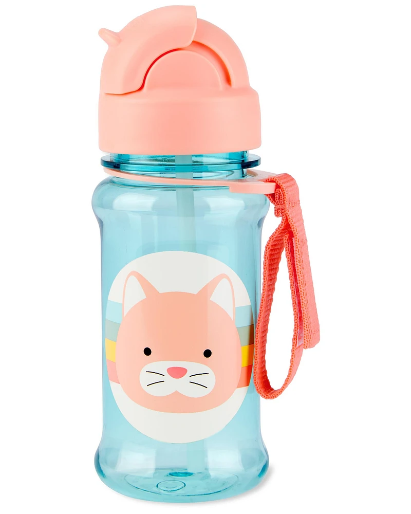 ZOO Straw Bottle -12 oz Rainbow Cat