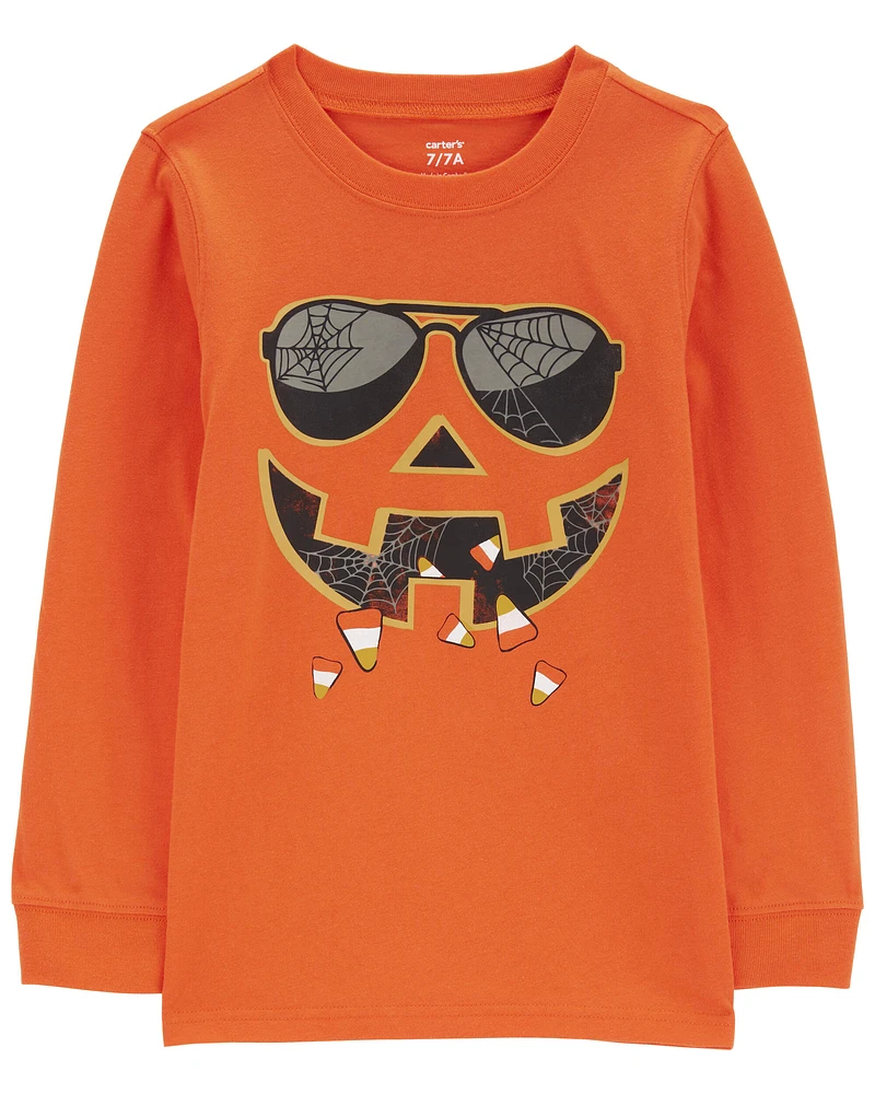 Kid Jack-O-Lantern Halloween Graphic Tee