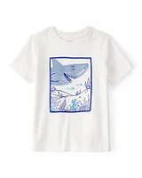 Toddler Shark Short-Sleeve Graphic Tee - Ivory