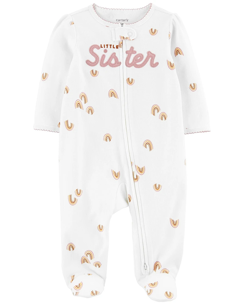 Little Sister 2-Way Zip Cotton Sleeper